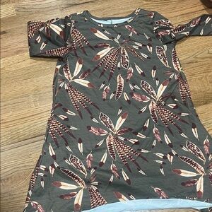 Feather Patterned Dress